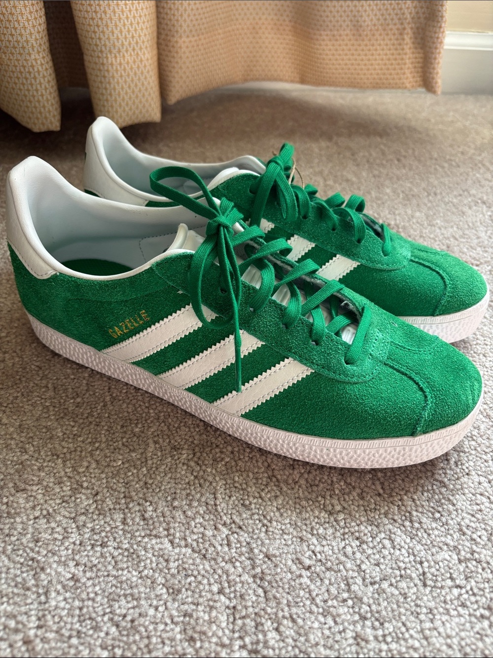 adidas Gazelle Green Suede Sneakers big kids 6.5